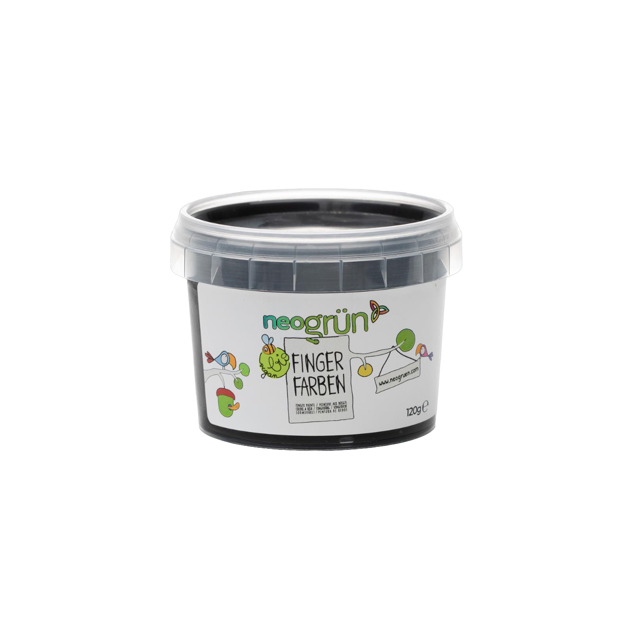 Bio Fingerfarbe 'schwarz' 120g