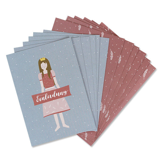 Einladungskarten Set 'Prinzessin'