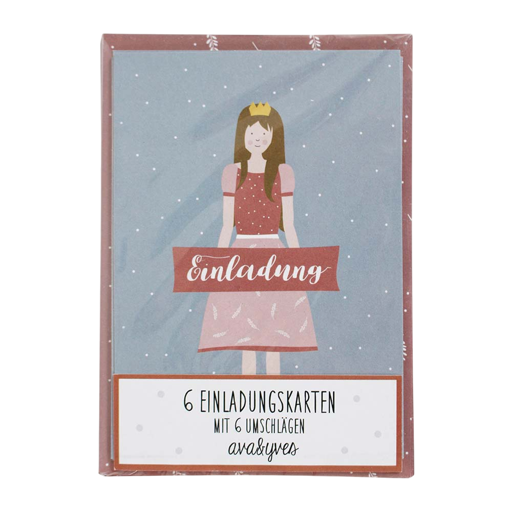 Einladungskarten Set 'Prinzessin'
