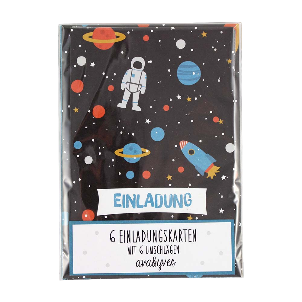 Einladungskarten Set 'Space'