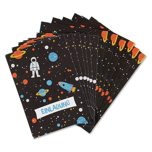 Einladungskarten Set 'Space'