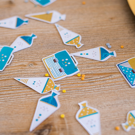 Tischkonfetti Einschulung 'Schultüten&Schulranzen'