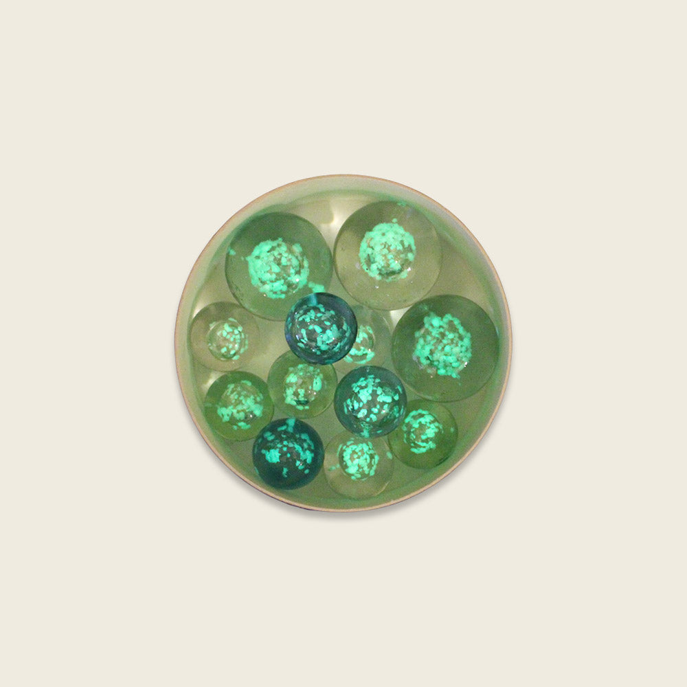 Magische Murmeln 'Glow in the Dark' blau