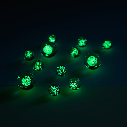 Magische Murmeln 'Glow in the Dark' blau