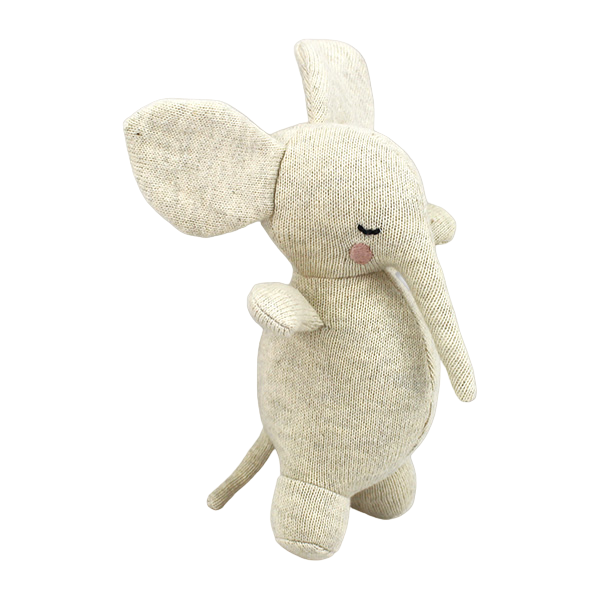 Babyrassel 'Elefant' aus Strickstoff