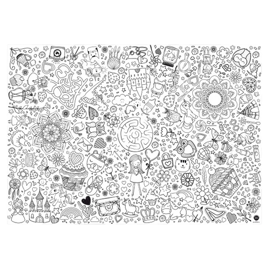 Ausmal-Tischdecke aus Papier 'Fantasie'