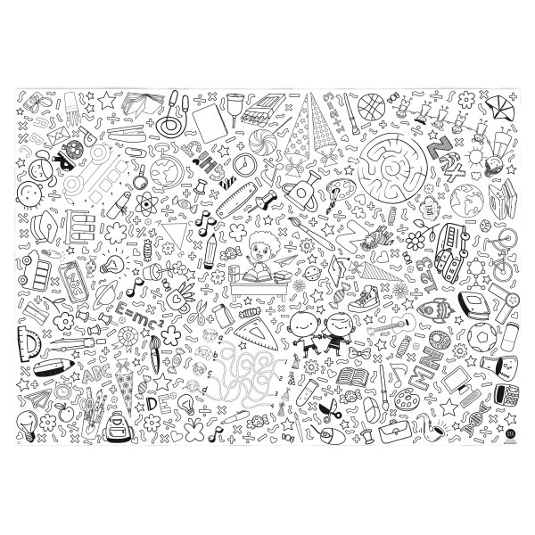 Ausmal-Tischdecke aus Papier 'Schulanfang'