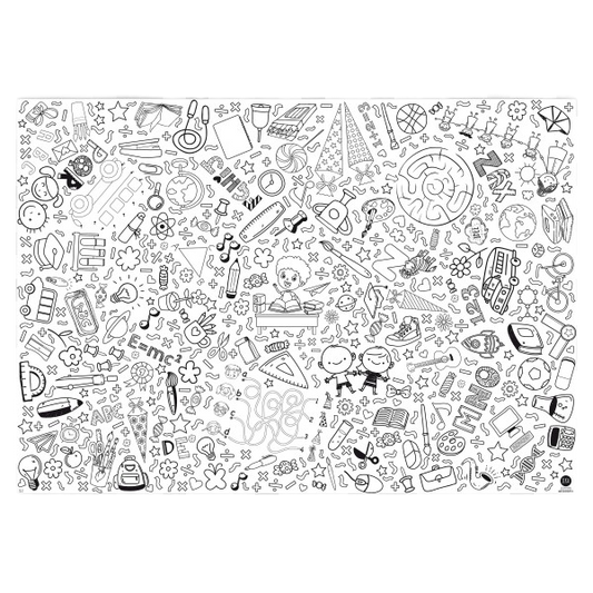 Ausmal-Tischdecke aus Papier 'Schulanfang'