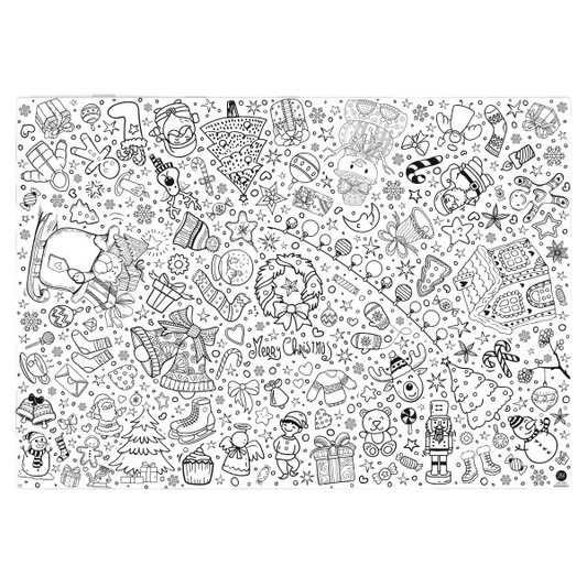Ausmal-Tischdecke aus Papier 'Weihnachten'