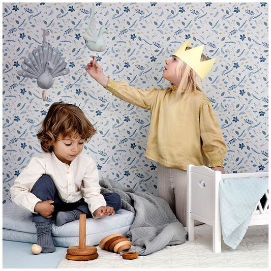 Tapete 'Pressed Leaves Blue'