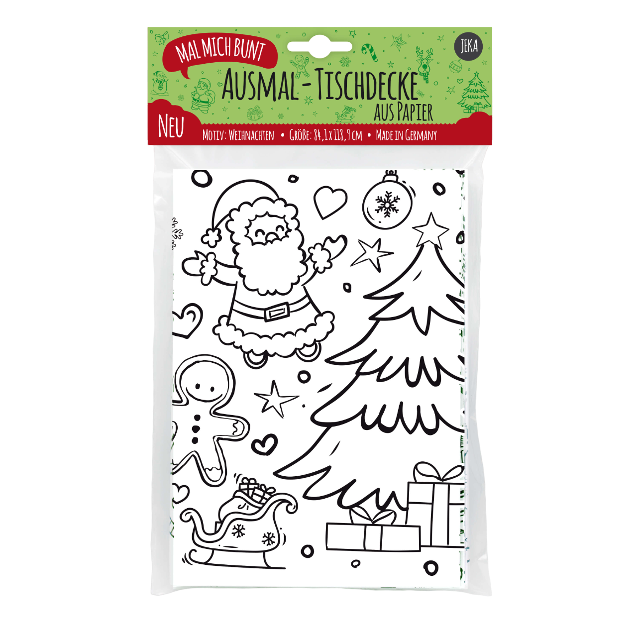 Ausmal-Tischdecke aus Papier 'Weihnachten'