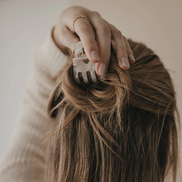 Haarspange 'Herz' klein in Pearl