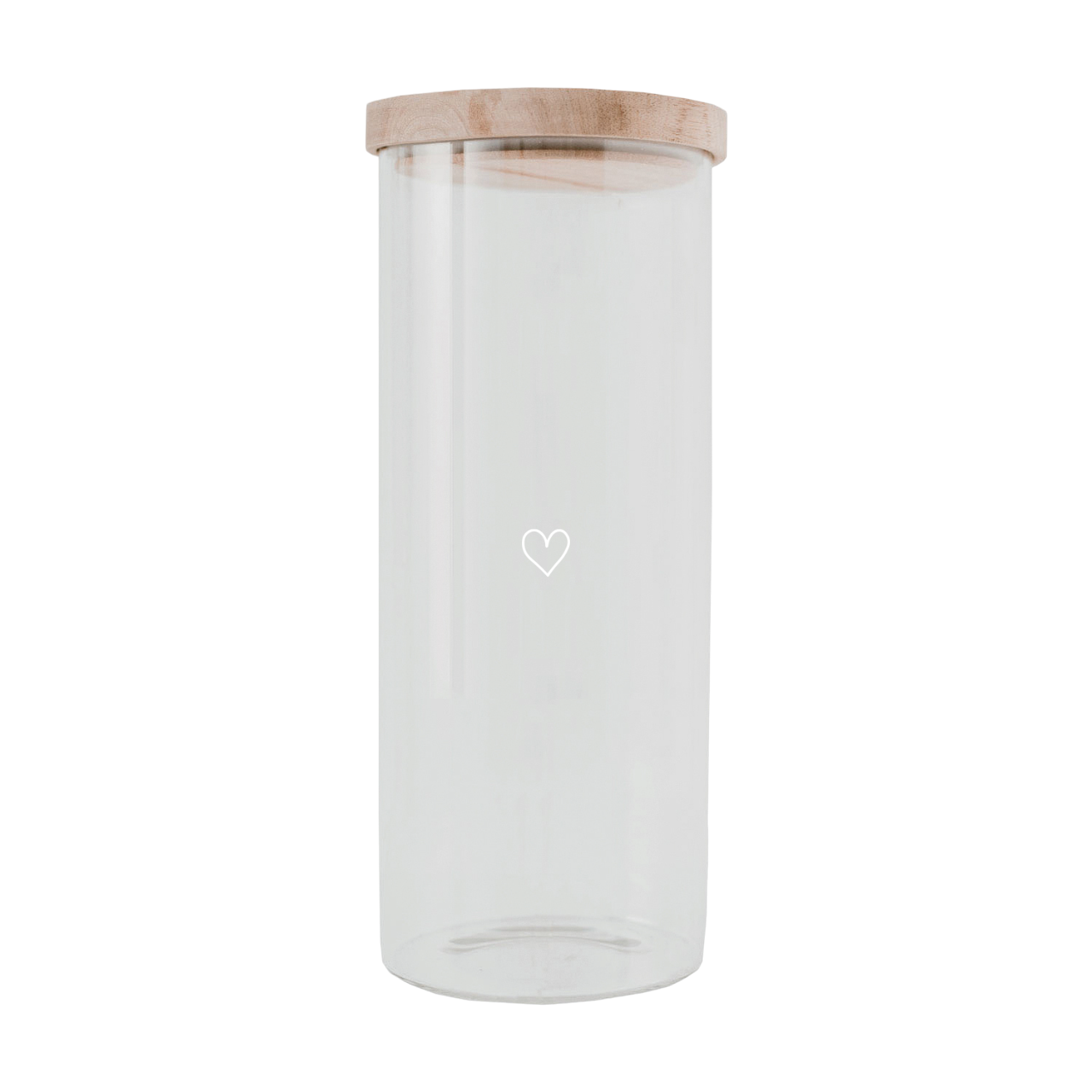 Vorratsglas 'Herz' in weiss, 25 cm