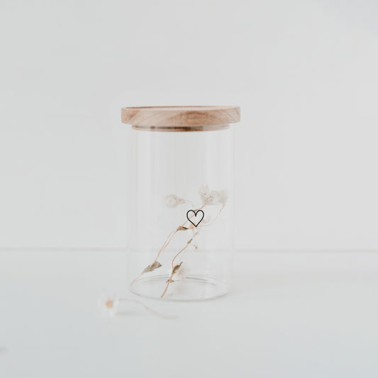 Vorratsglas 'Herz' in Schwarz, 19 cm