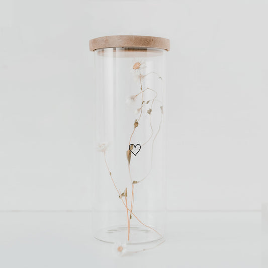 Vorratsglas 'Herz' in Schwarz, 25 cm