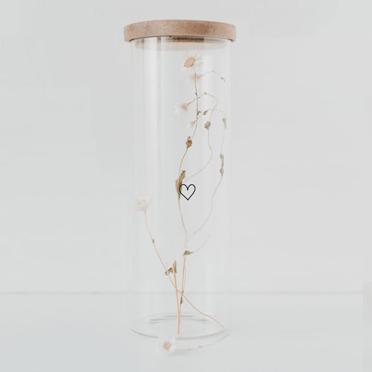 Vorratsglas 'Herz' in Schwarz, 30 cm