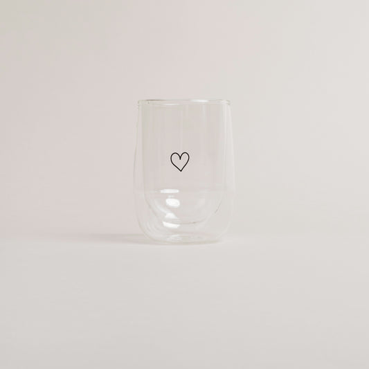 Doppelwandiges Glas 'Herz' 300 ml