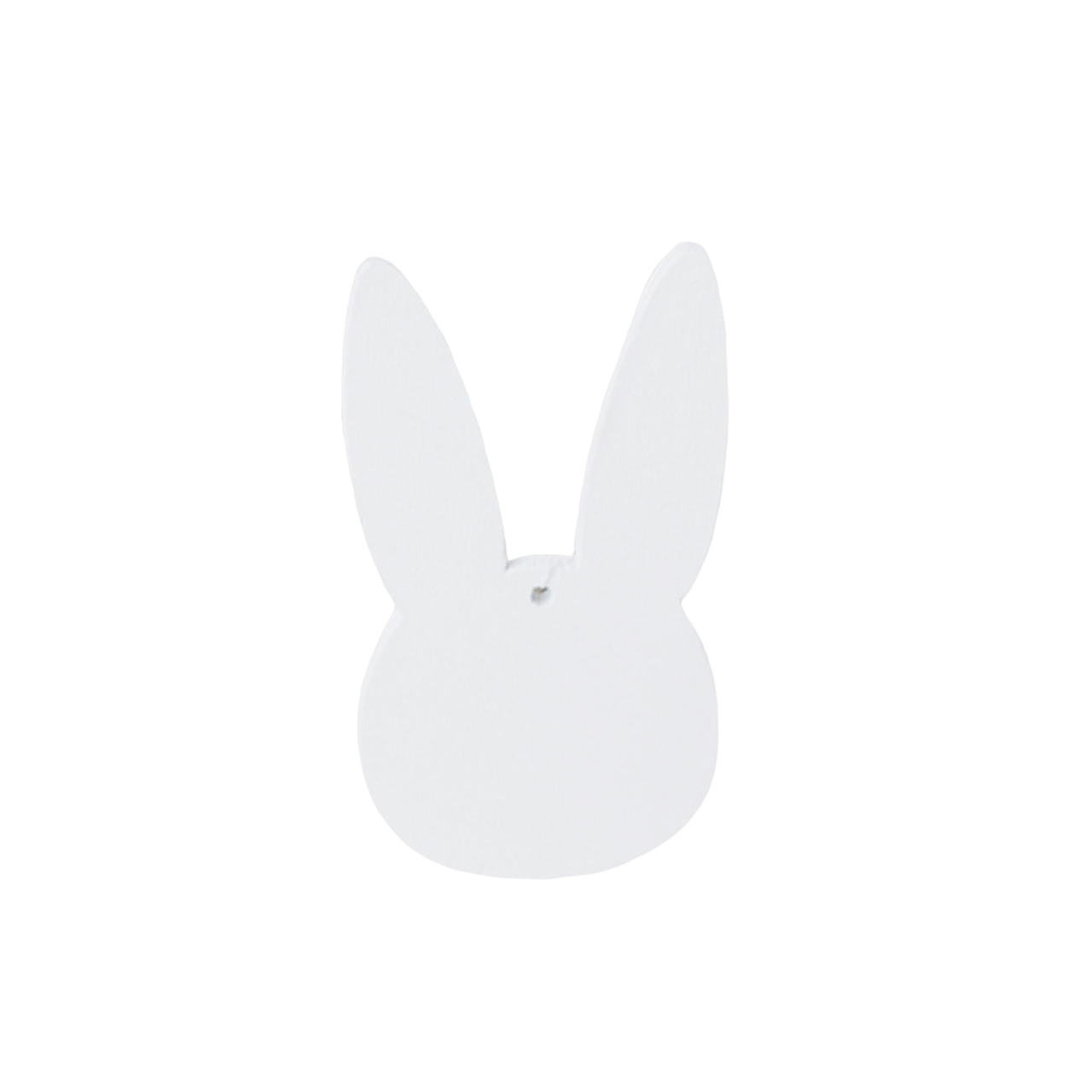 Holzanhänger 'Hase' weiss, 8er Set