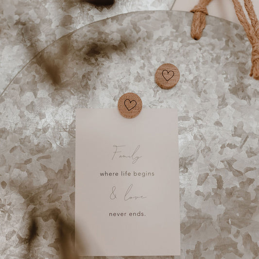 Holzmagnete 'Herz' 3er Set