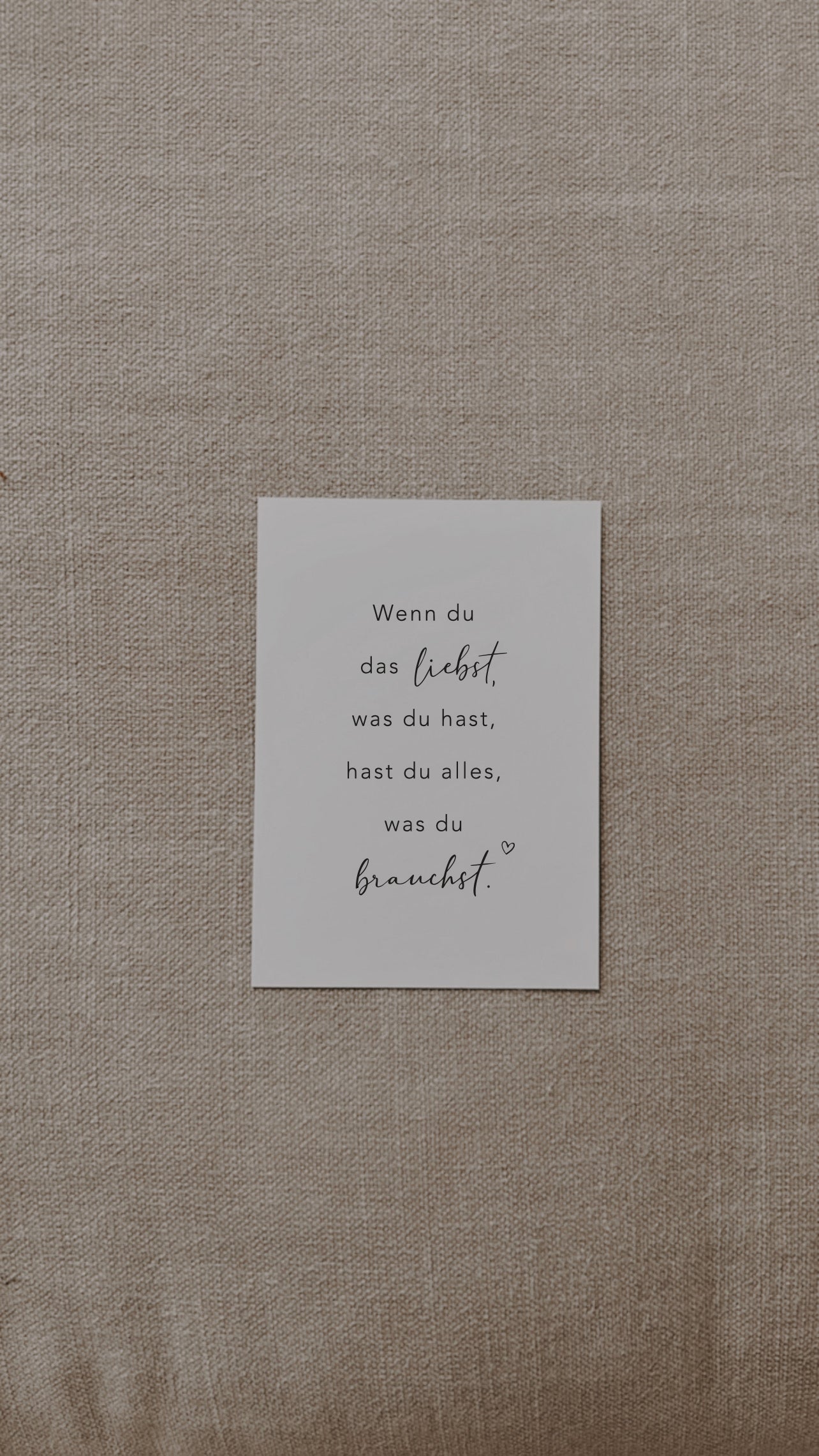 Postkarte Sprüche 'Alles was du brauchst'