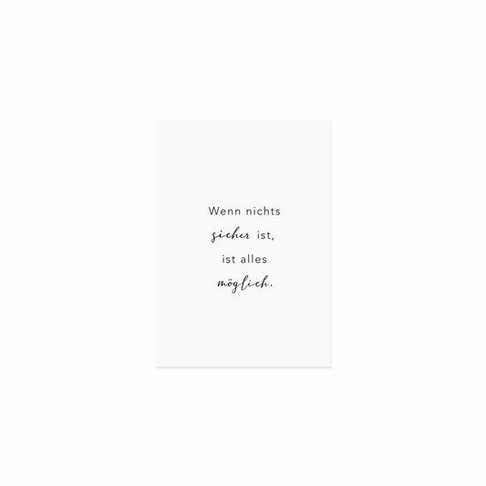 Postkarte Sprüche 'Alles möglich'
