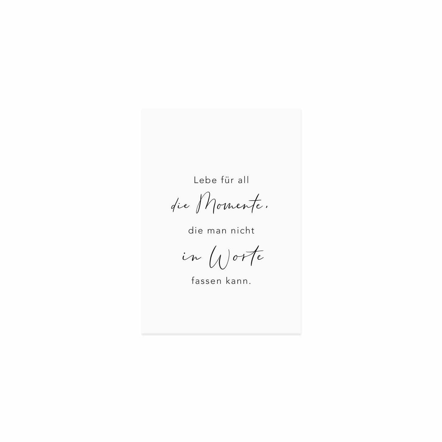 Postkarte Sprüche 'Momente'