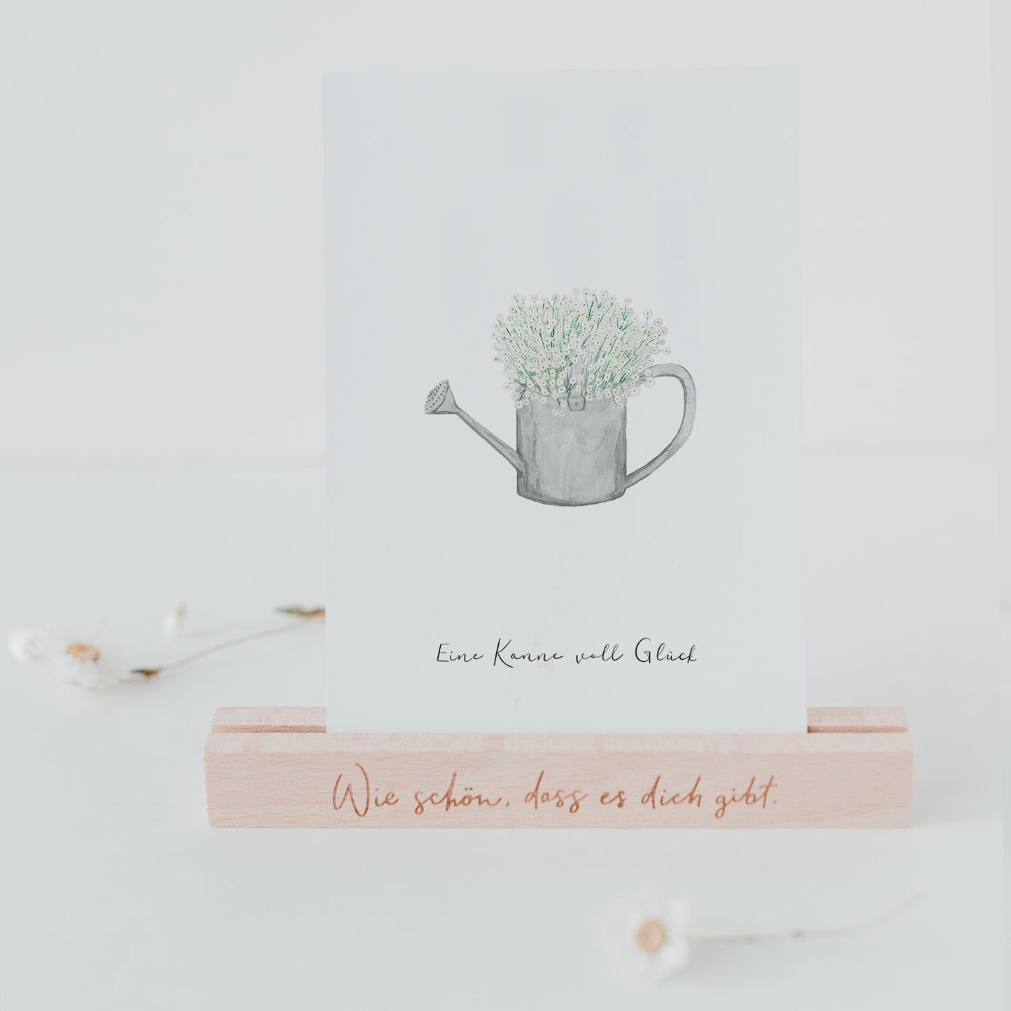 Postkarte Glückwünsche 'Kanne voll Glück'