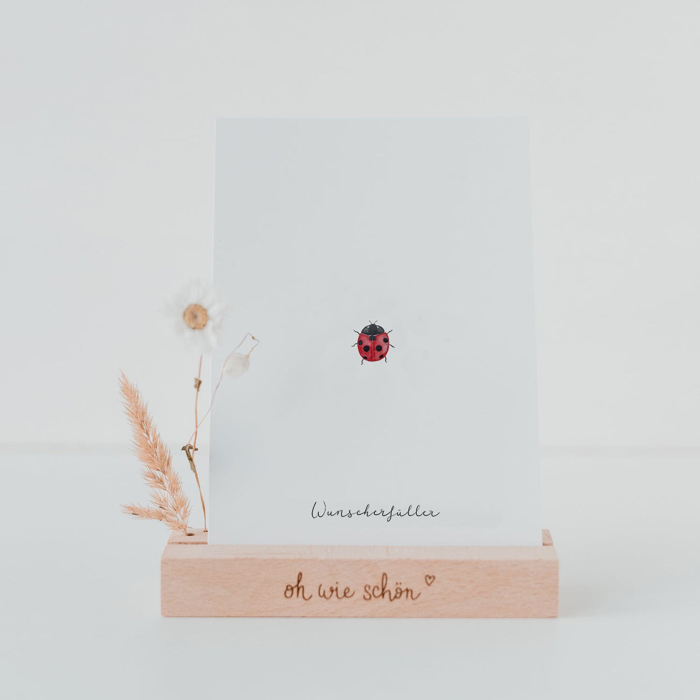 Postkarte Glückwünsche 'Marienkäfer'