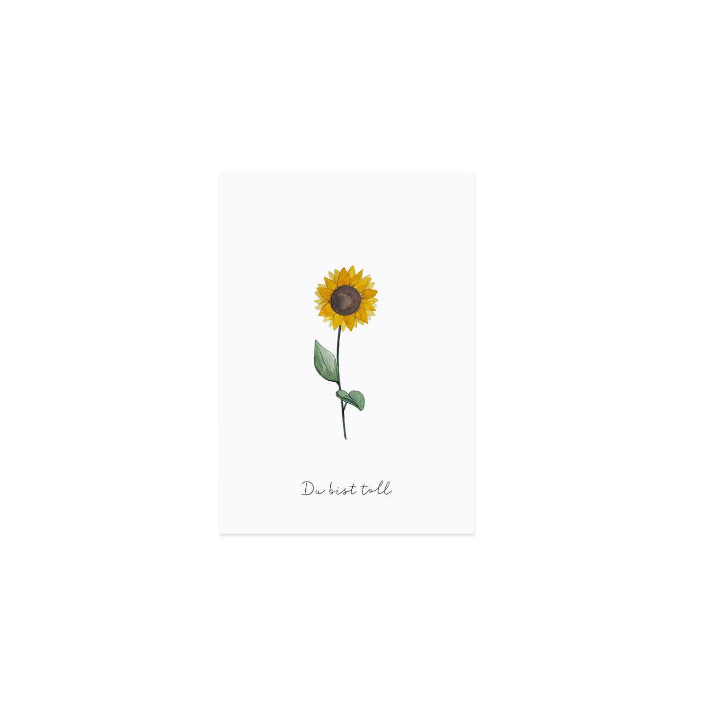 Postkarte Danksagung 'Sonnenblume'