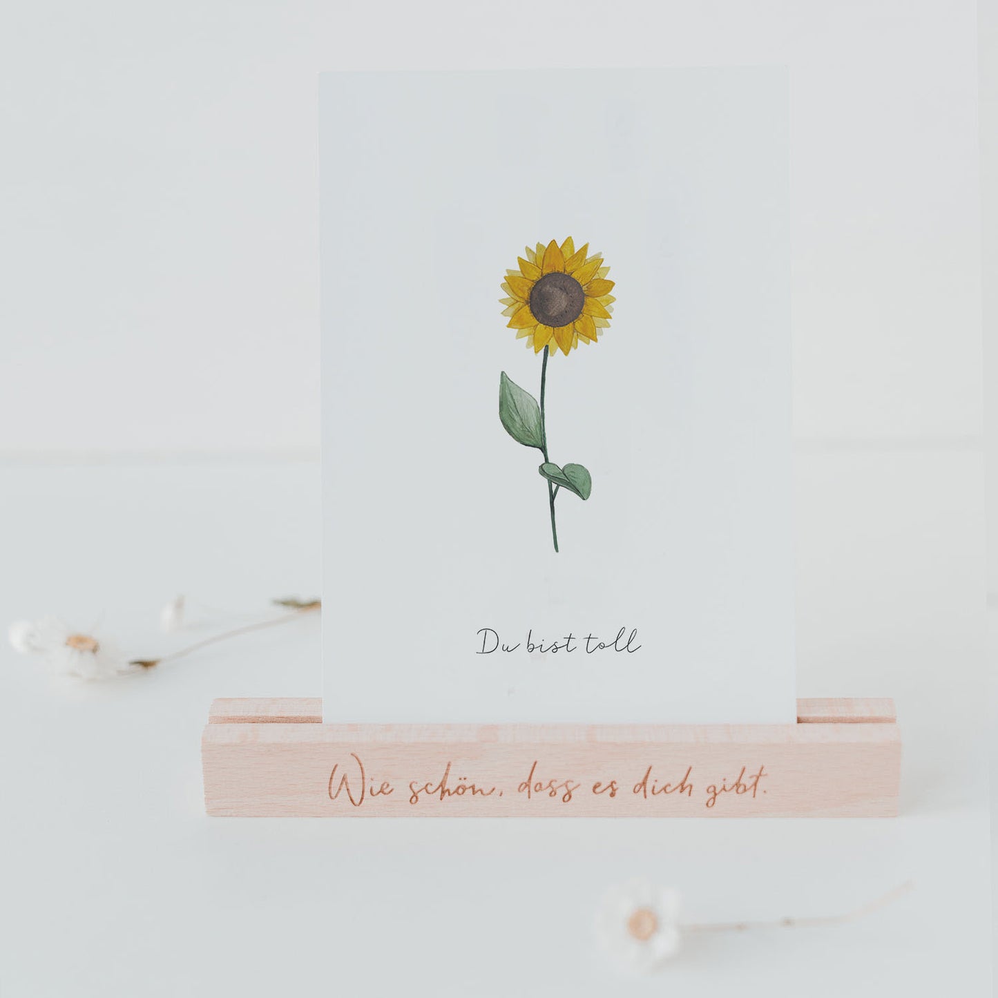 Postkarte Danksagung 'Sonnenblume'