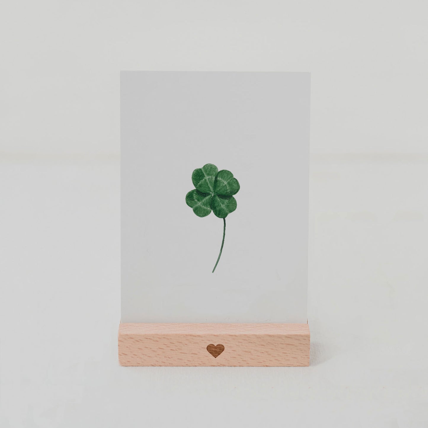 Postkarte Glückwünsche 'Kleeblatt'