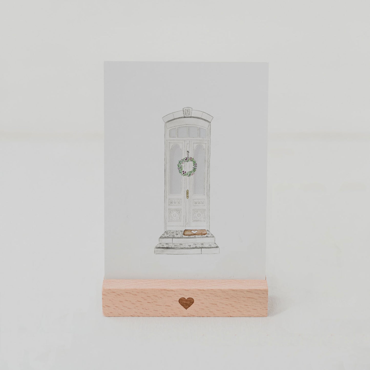 Postkarte Weihnachten 'Tür'