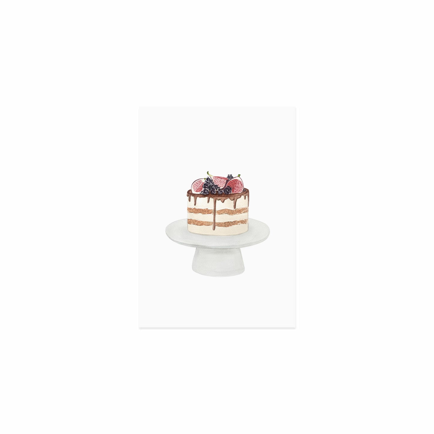 Postkarte Glückwünsche 'Naked Cake'