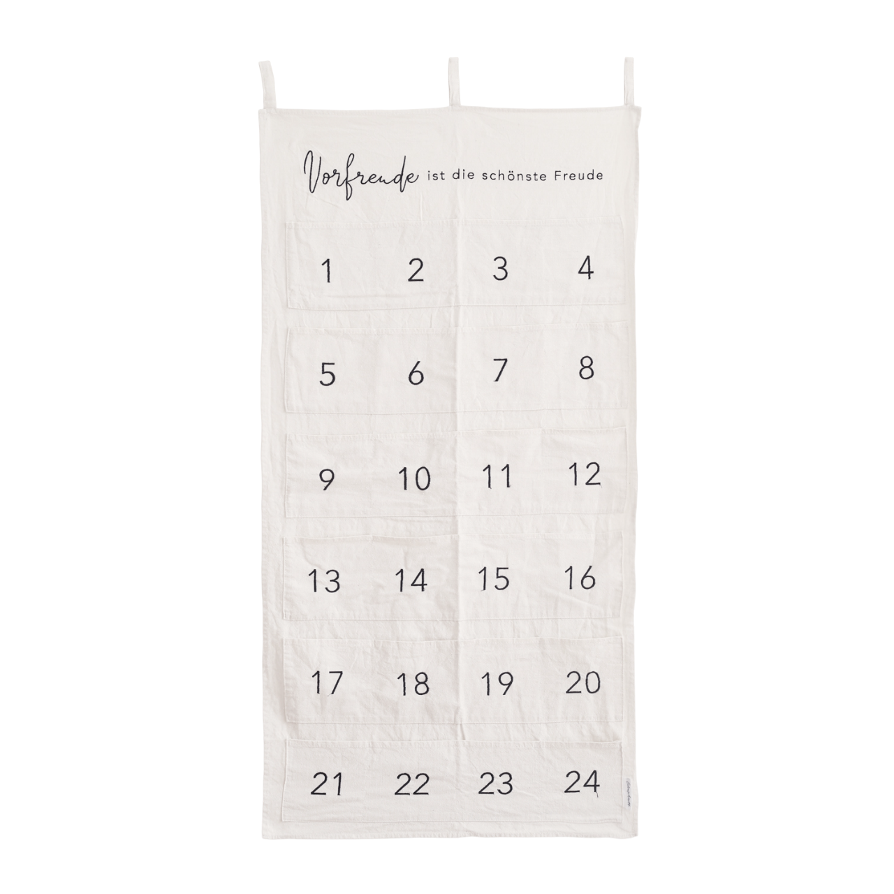 Adventskalender 'Vorfreude' in Creme
