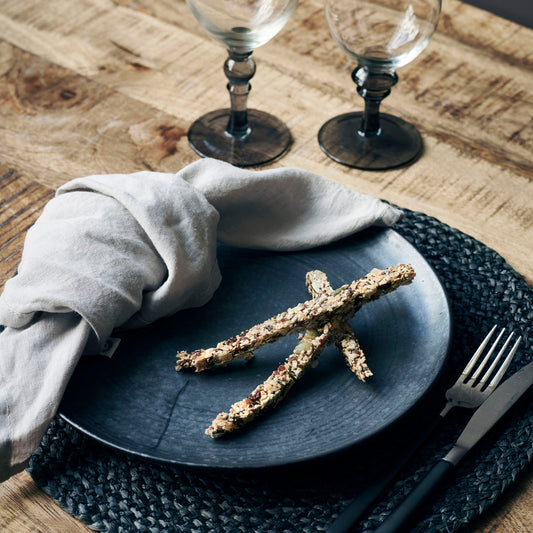 Teller 'Pion' Schwarz / Braun, dia: 28.5cm