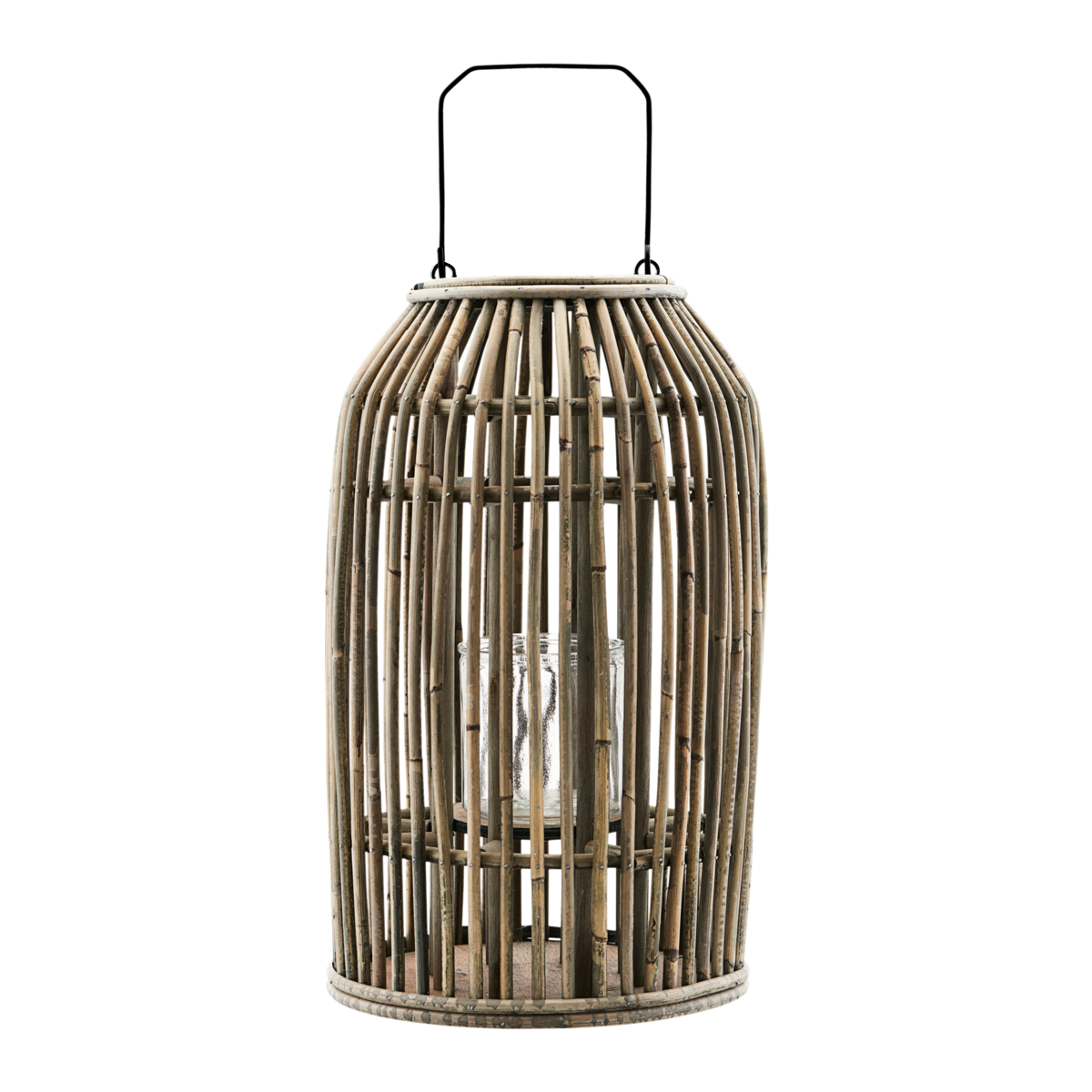 Laterne 'Ova' aus Rattan, Groß, H 42cm