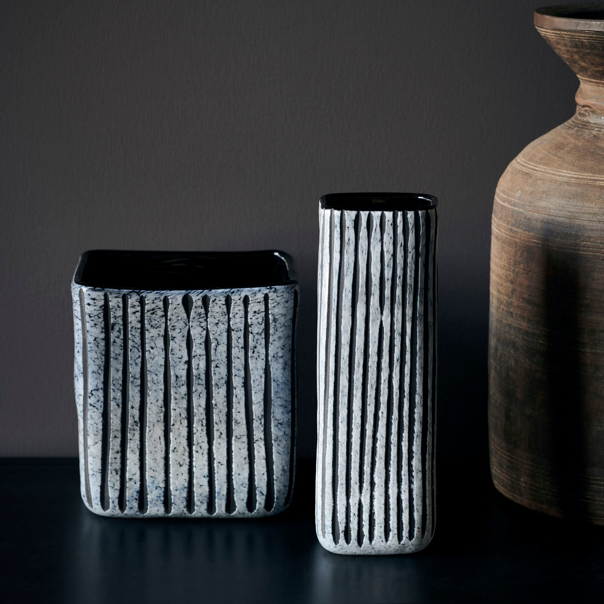Vase 'Surat' Schwarz, H 20cm