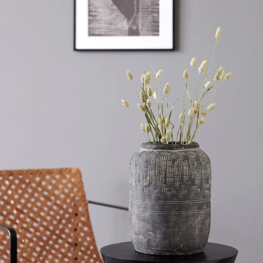 Vase 'Jalna' aus Beton, H 31,5cm