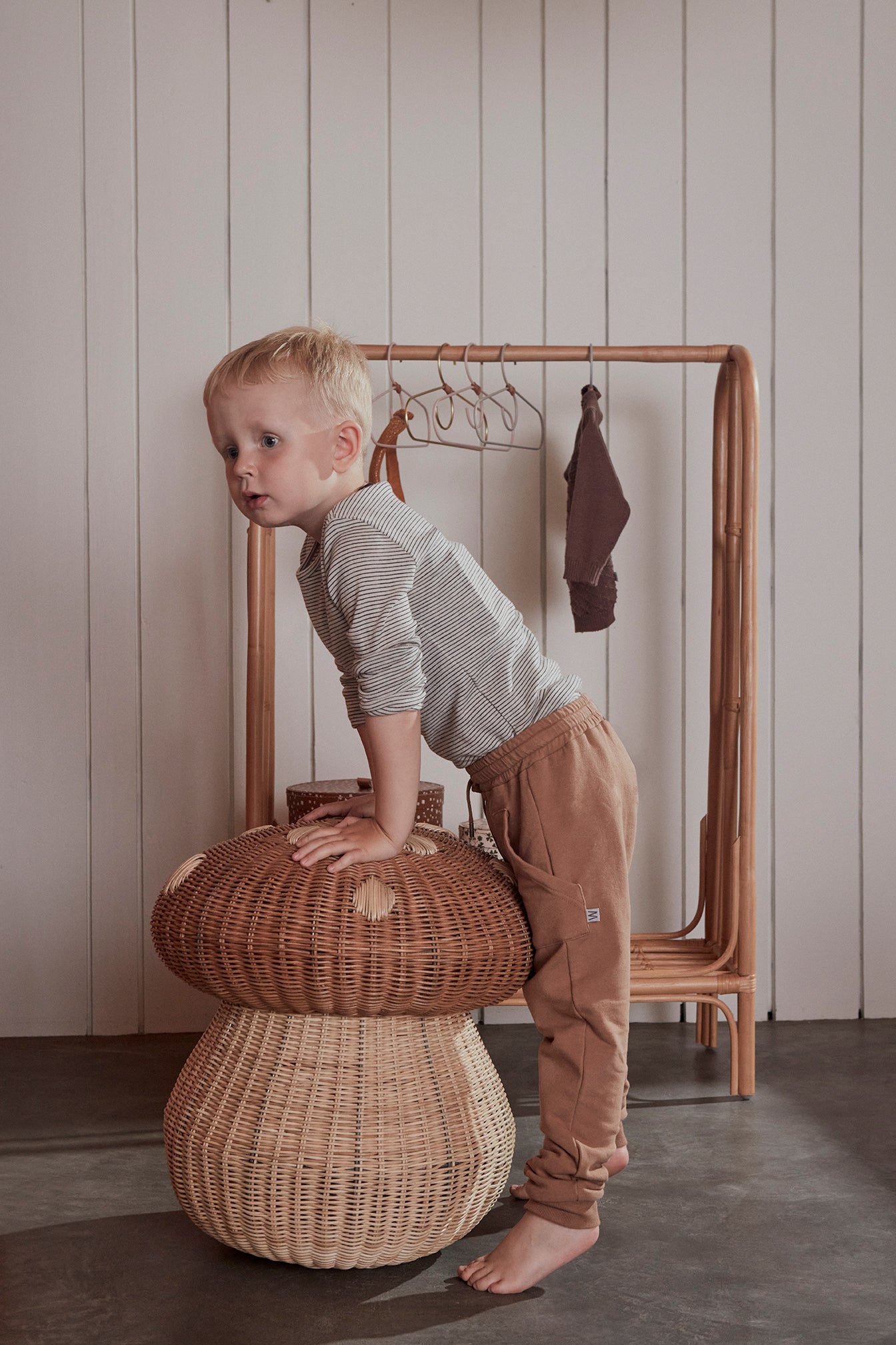 'Mushroom Basket' Pilzkorb Natur