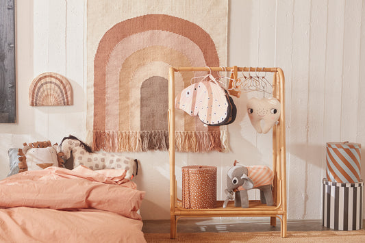 Kleiderständer 'Rainbow' aus Rattan