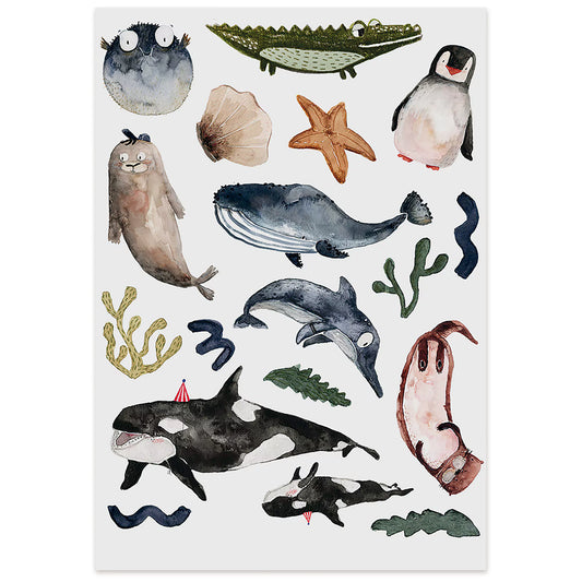 Bio Tattoos 'Schwimmtiere'