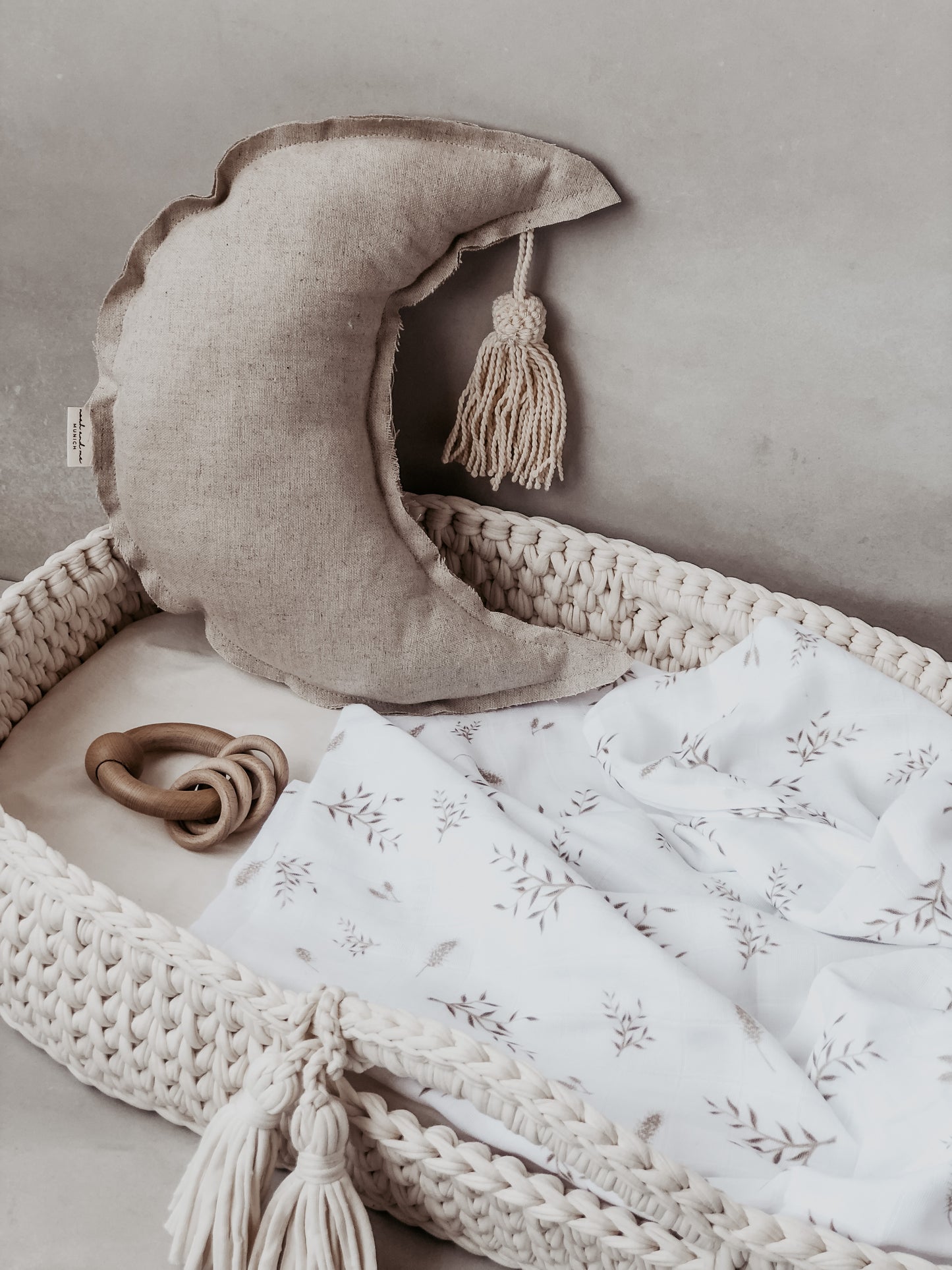 Kissen Mond 'Linen Moon'