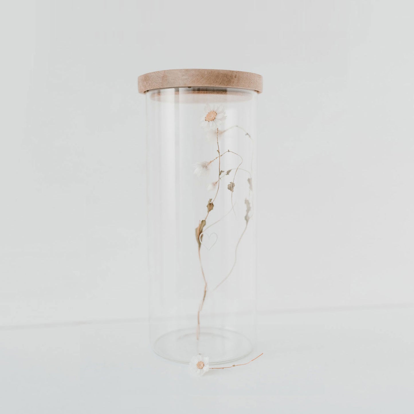 Vorratsglas 'Herz' in Weiss, 25 cm