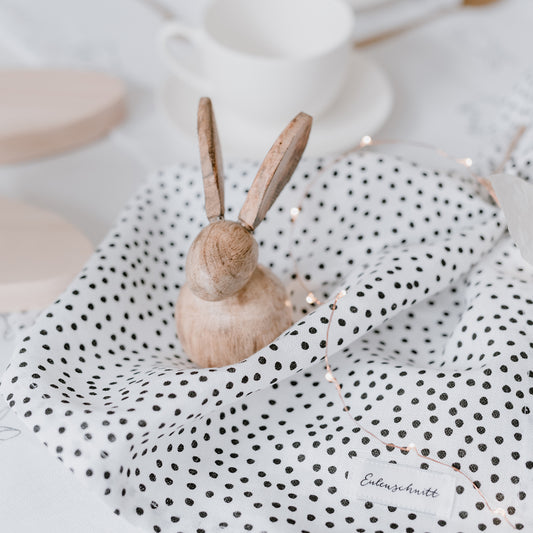 Leinen Tischläufer 'Punkte' 140x40cm