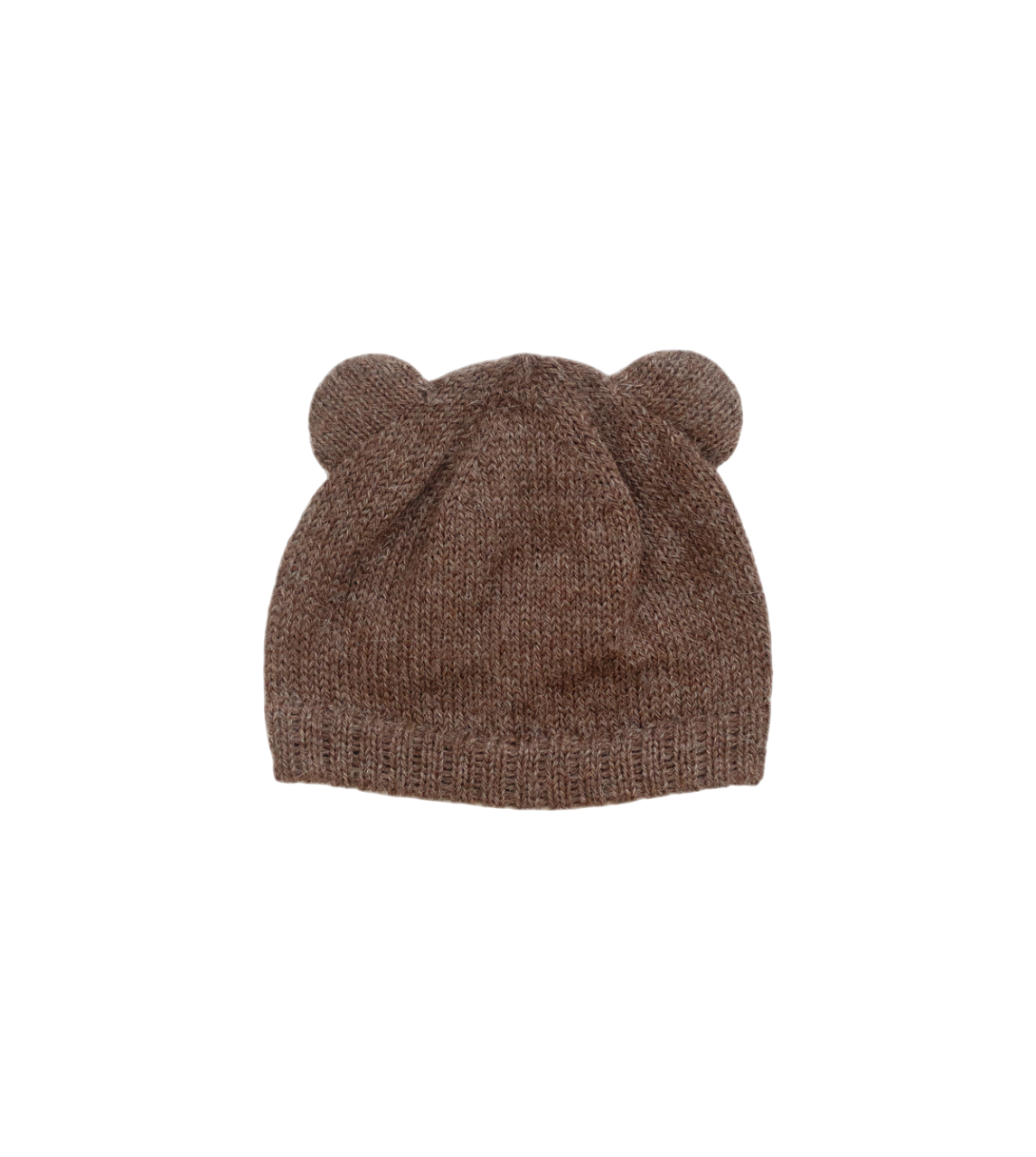 Baby Alpaka Mütze 'Beanie Bear Mocha' 0-3 Monate