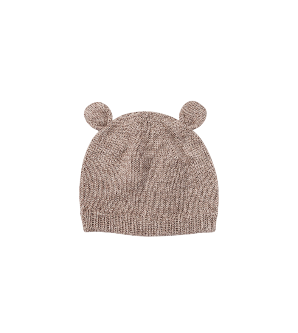 Baby Alpaka Mütze 'Beanie Bear Oat' 3-6 Monate