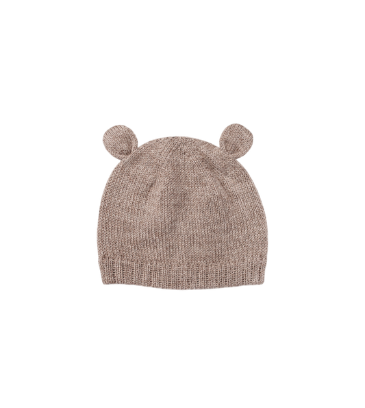 Baby Alpaka Mütze 'Beanie Bear Oat' 0-3 Monate