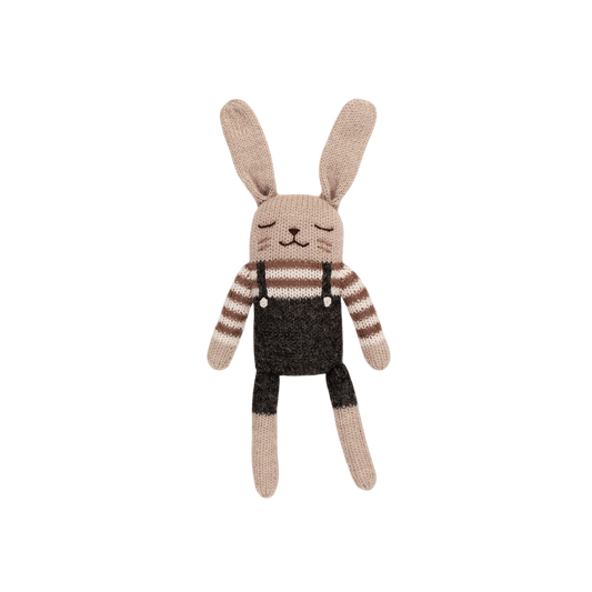 Stricktier Alpakawolle 'Hase Schwarze Latzhose'