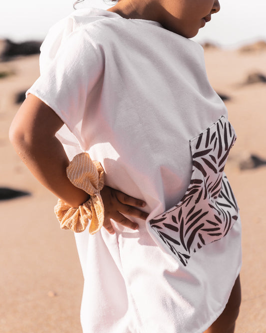 Strandtuch Poncho 'Palmblätter'