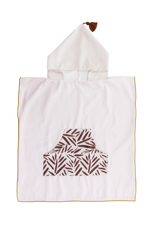 Strandtuch Poncho 'Palmblätter'